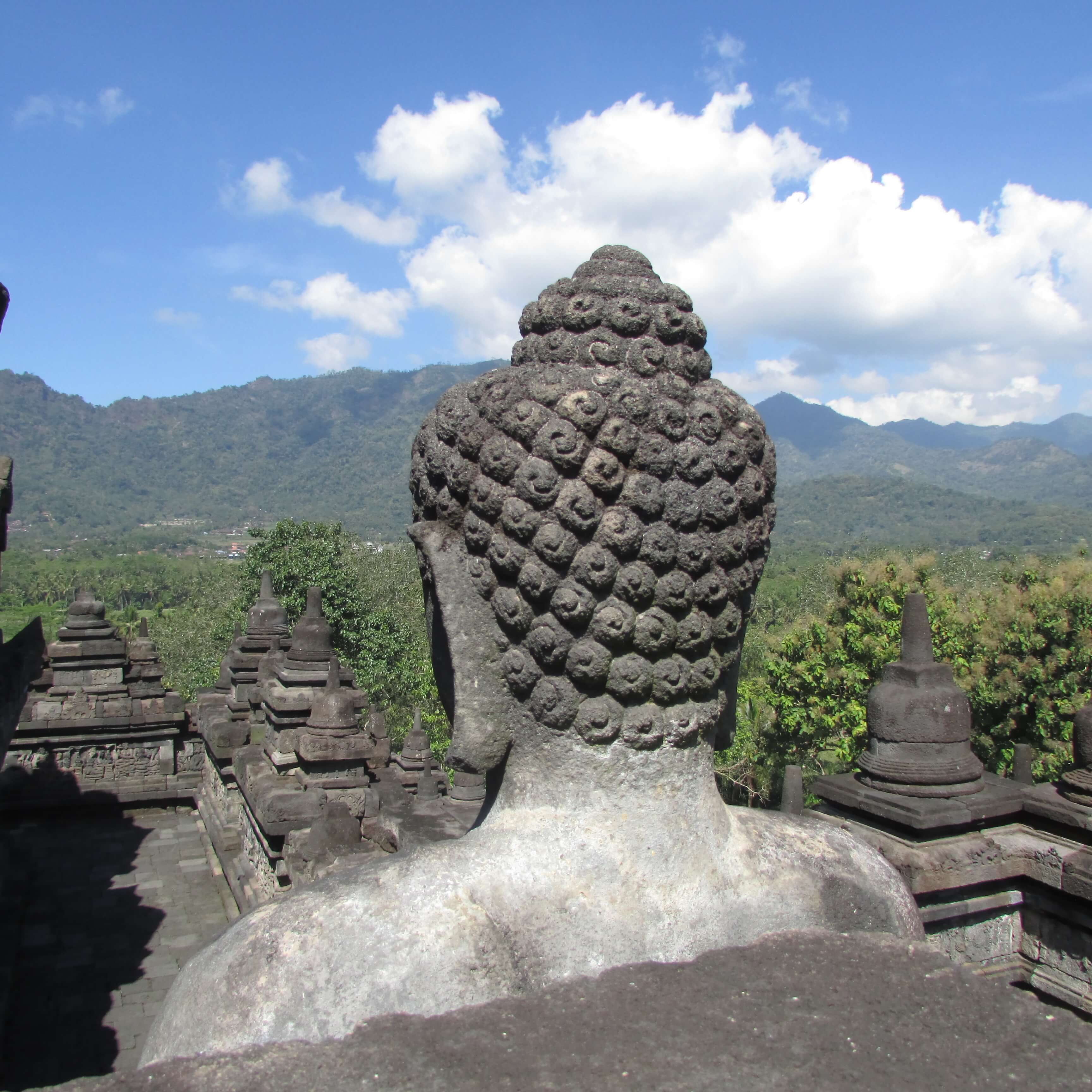 Tête de buddha, Borobodus, Indonésie