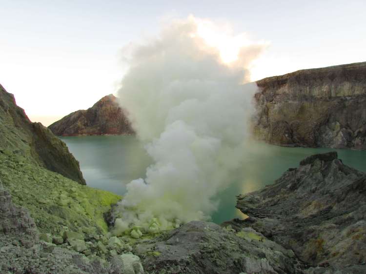 View, Kawah Ijen, Indonésie