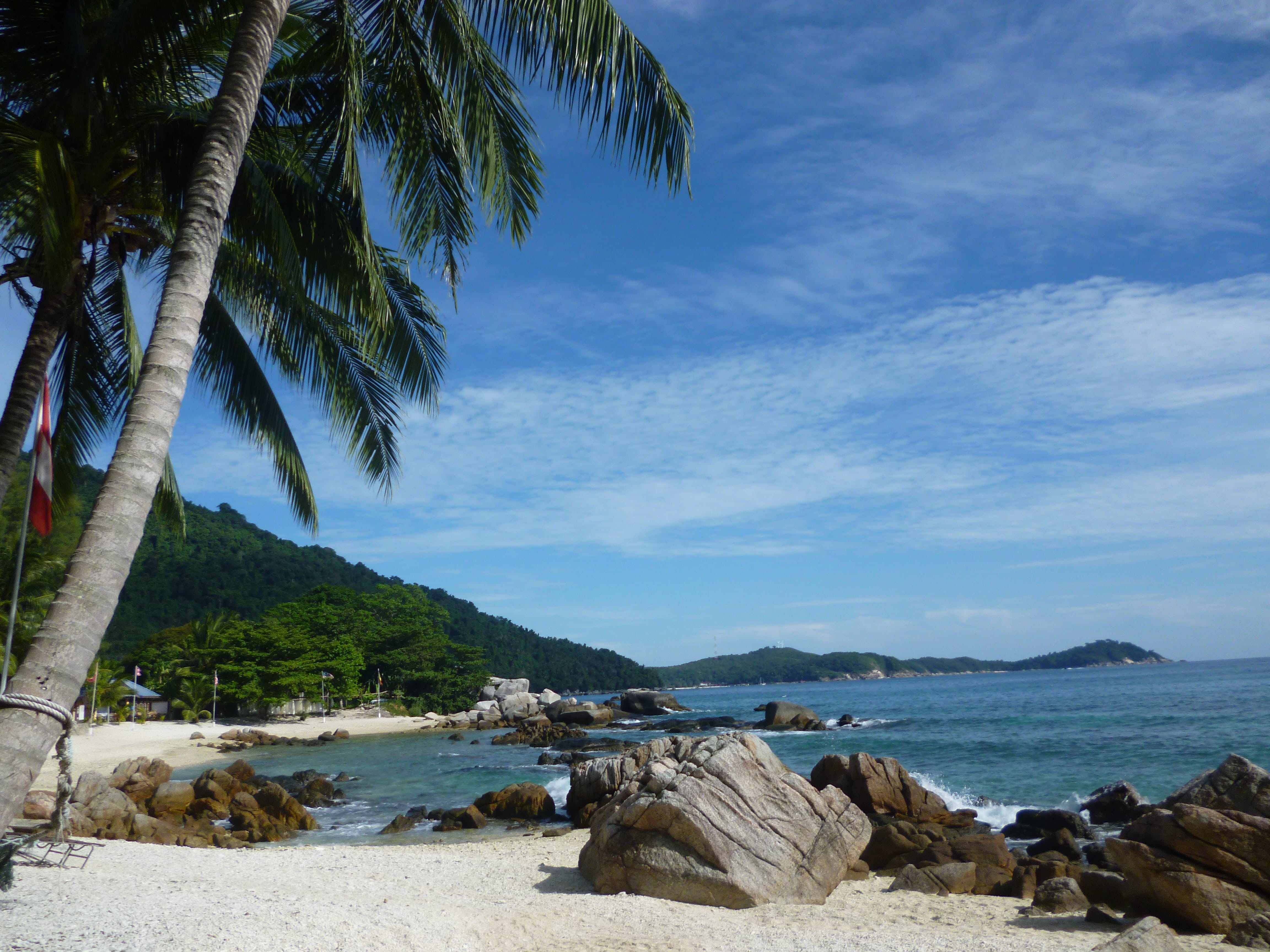 Plage de sable blanc, Perhentian, Malaisie