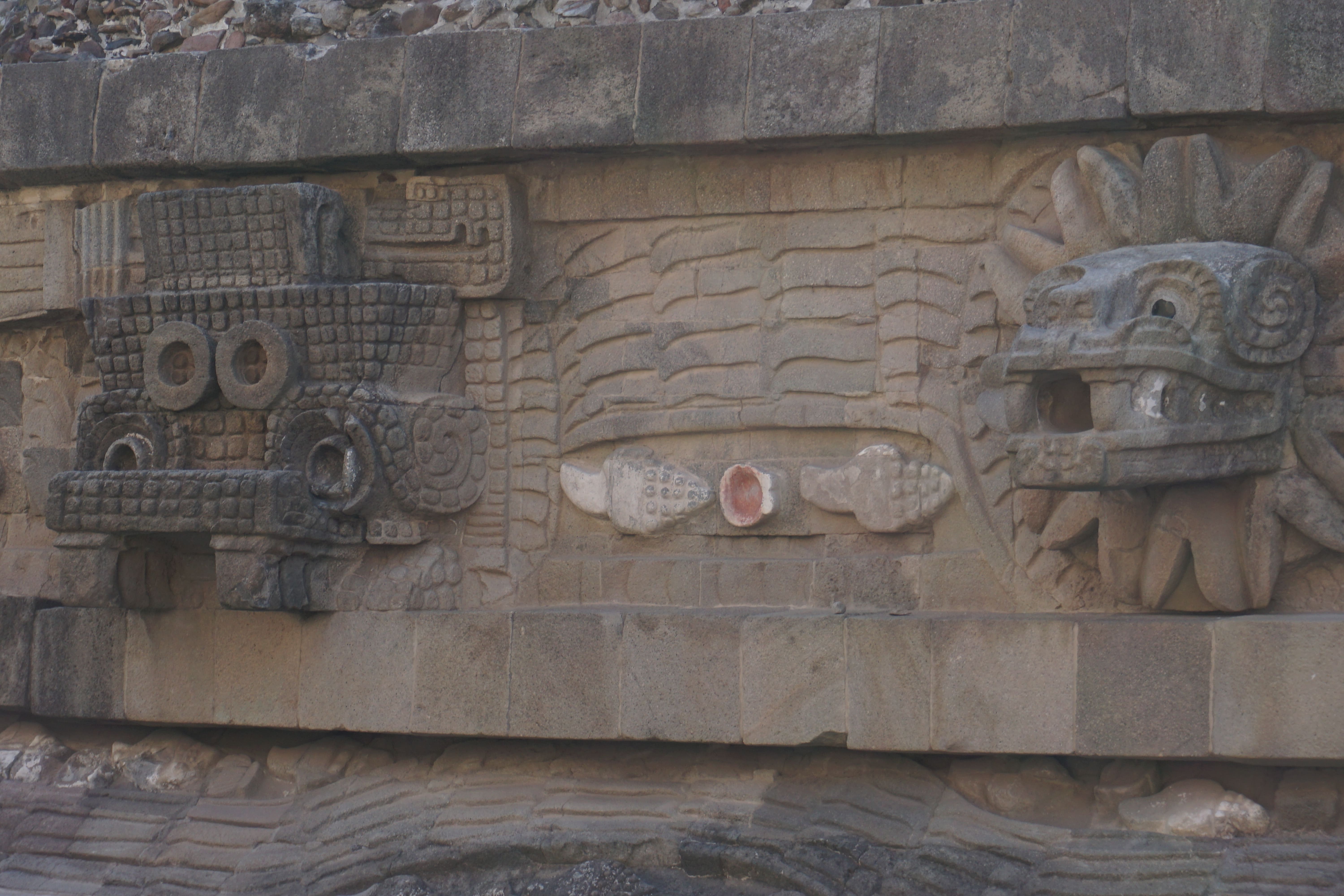 Ornements mayas, Teotihuacan, Mexique