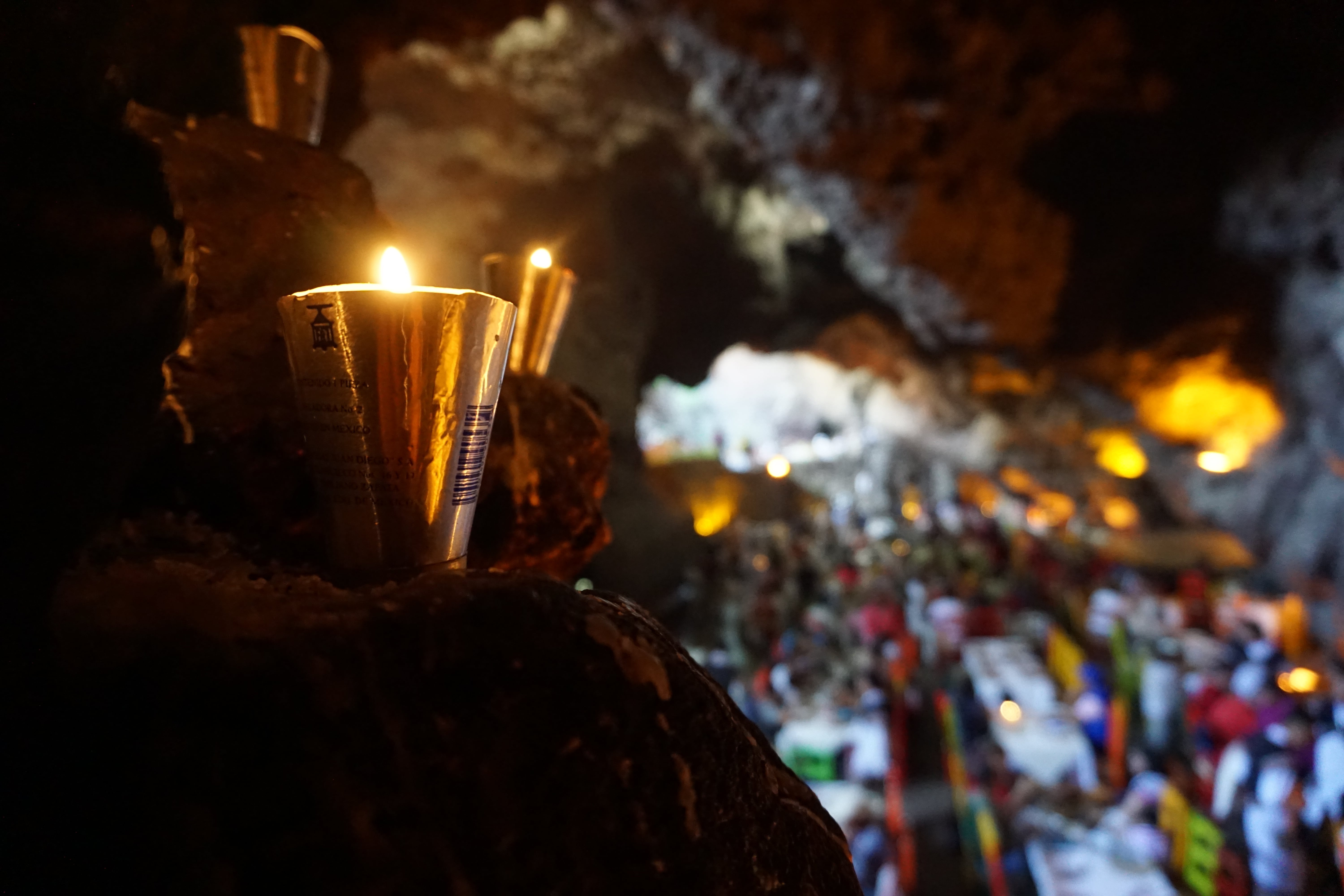 Bougie, Restautant la Gruta, Teotihuacan