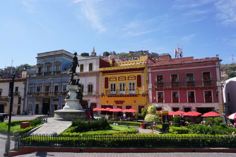 Place colorée, Guanajuato, Mexique