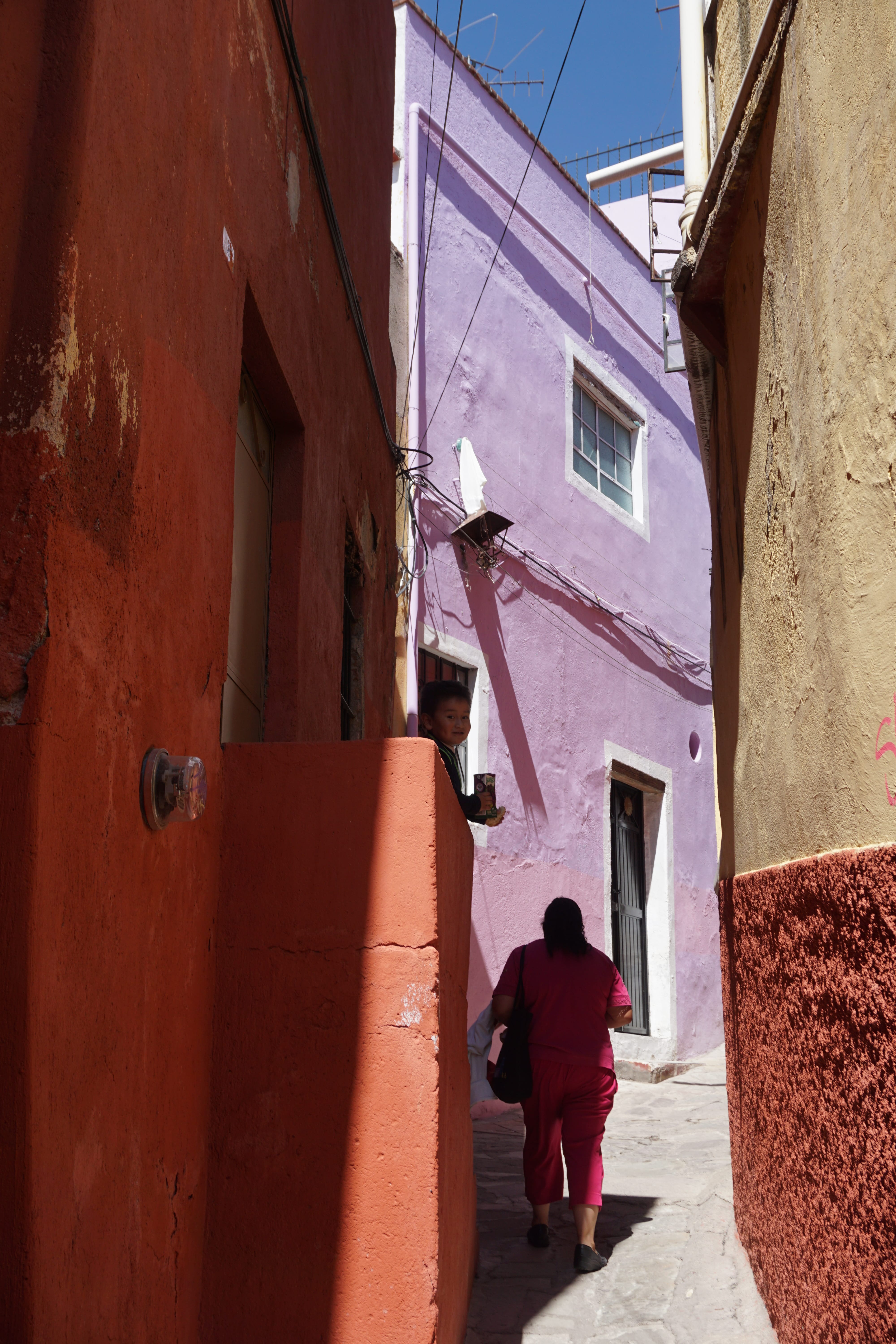 Ruelle rouge, Guanajuato, Mexique