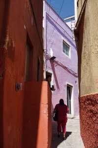 Ruelle rouge, Guanajuato, Mexique