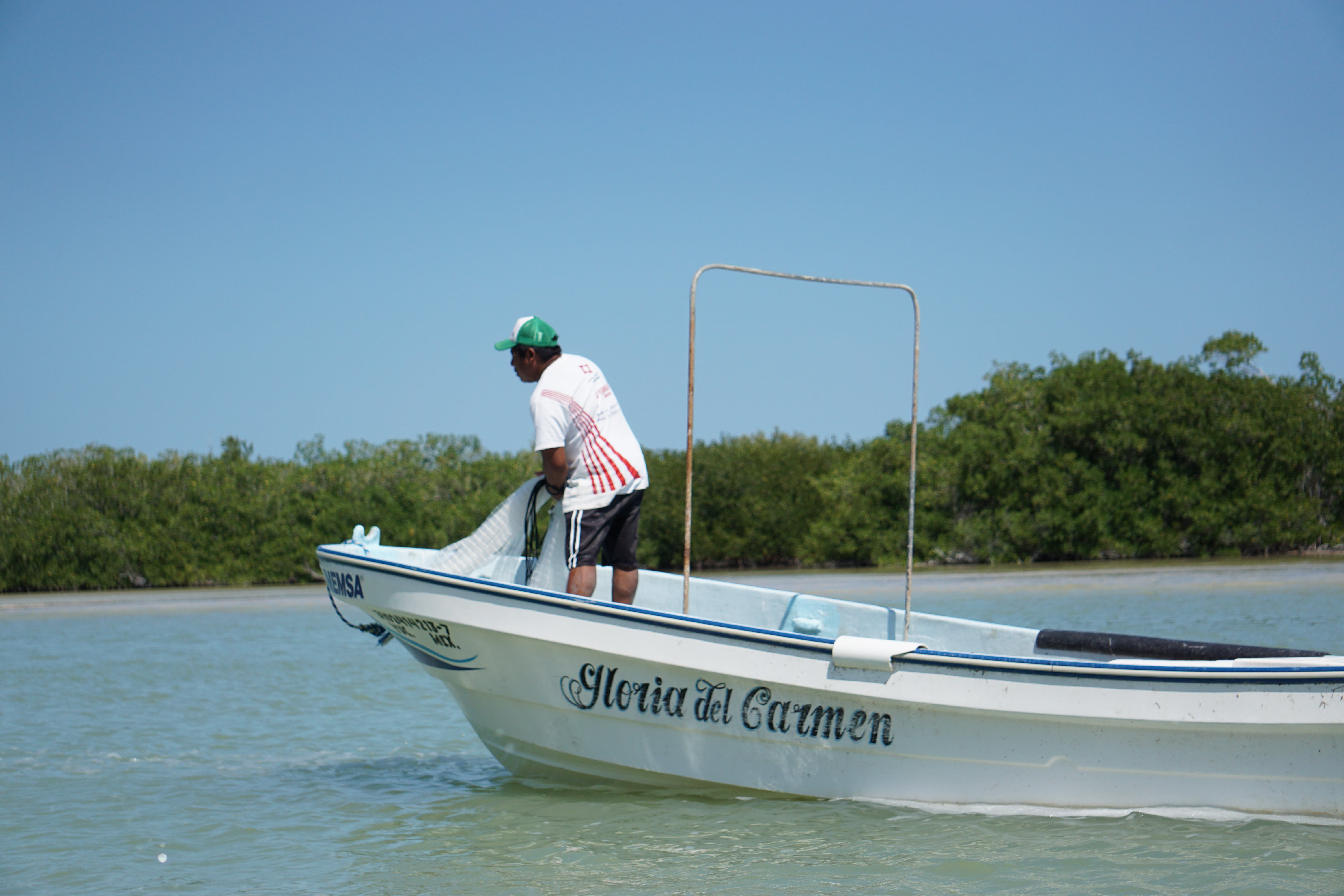 Pêcheur, Rio Lagartos, Mexique