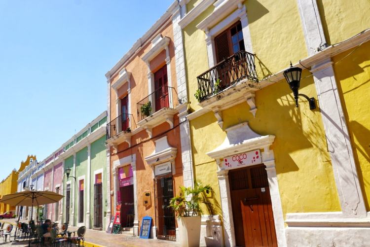 Façades colorées, Campeche, Mexique
