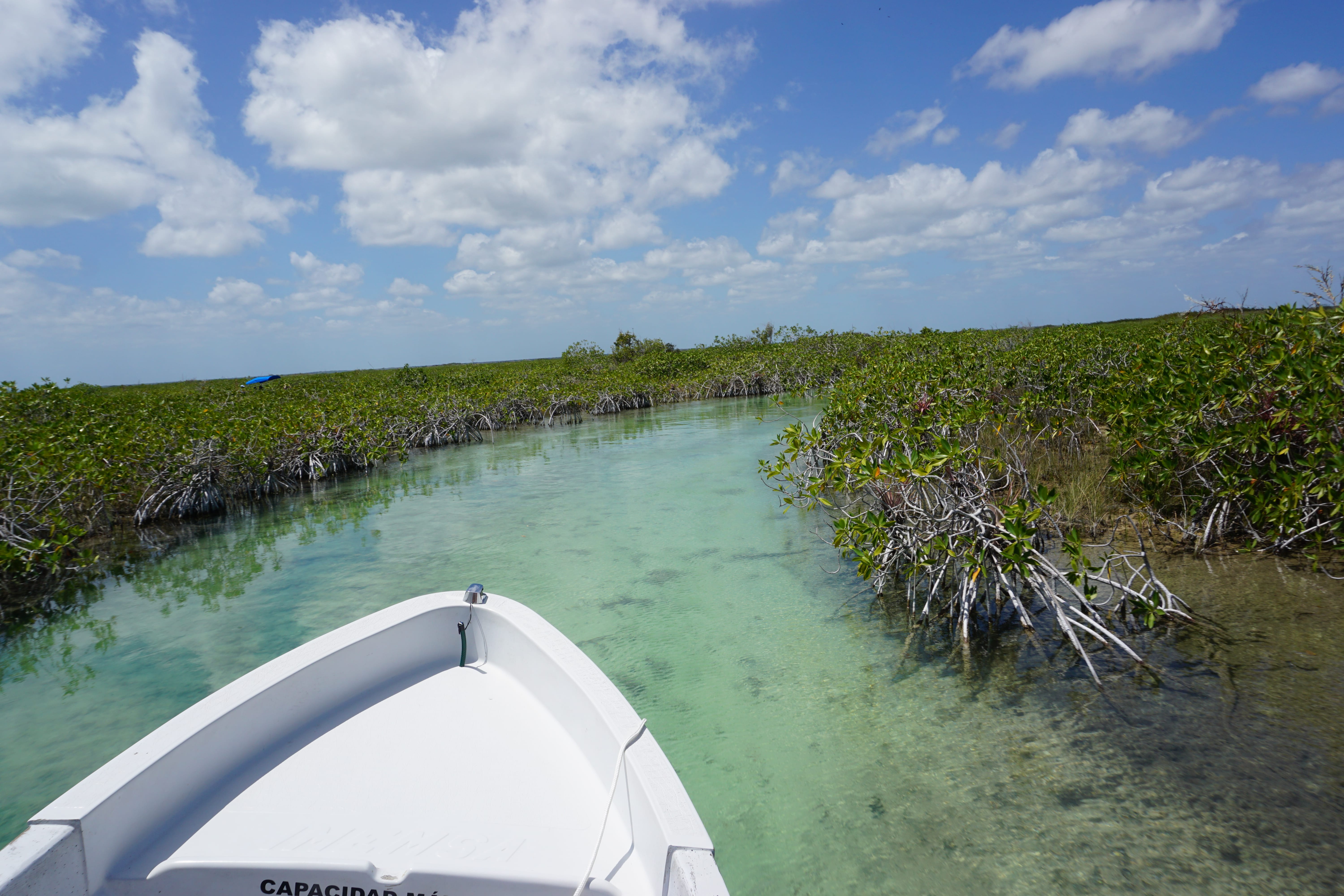 Bateau, Sian Ka'an, Mexique
